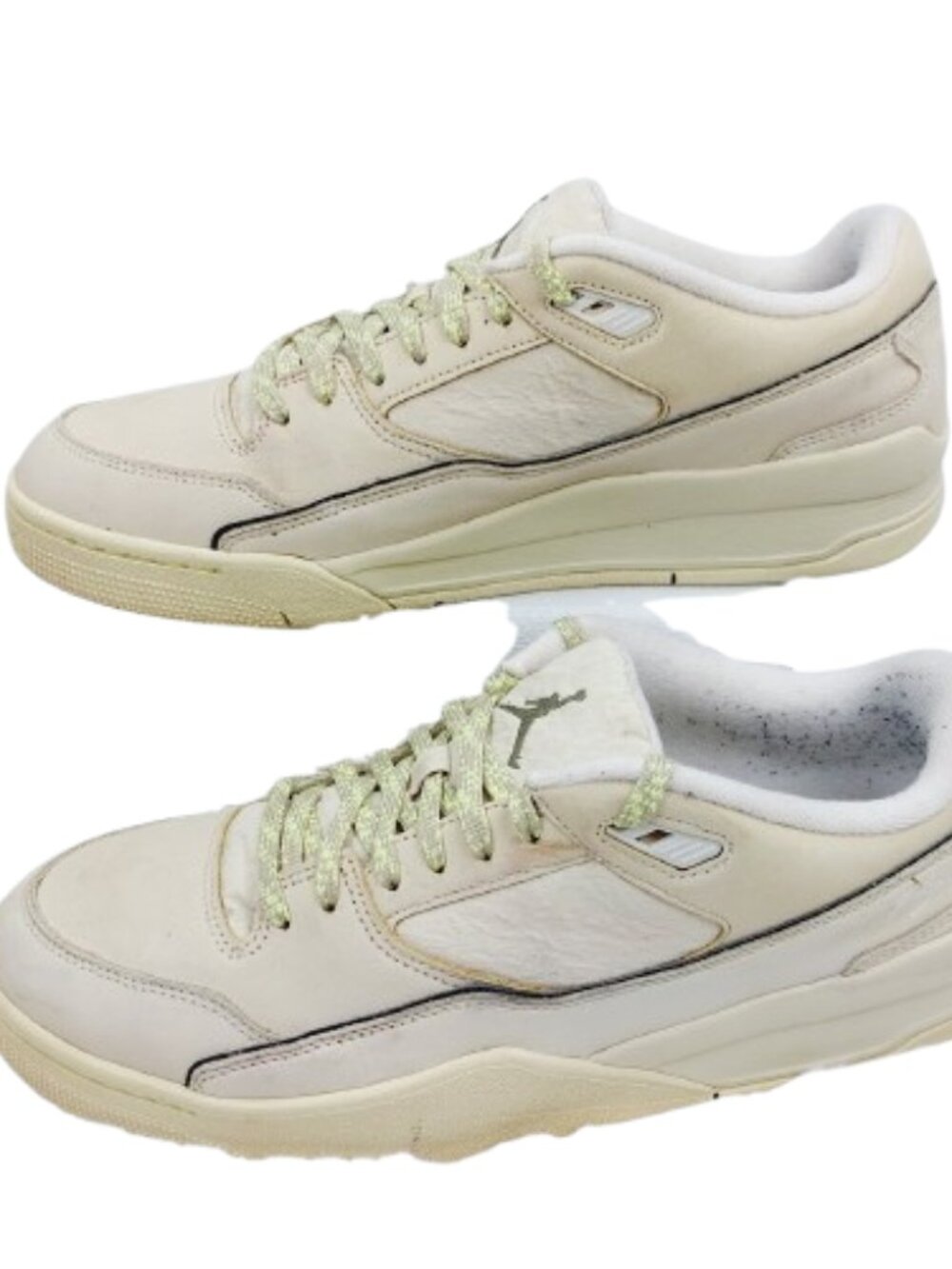 Jordan Flight Court Men's Light Desert Khaki Lemon Twist Phantom Sneakers 11.5